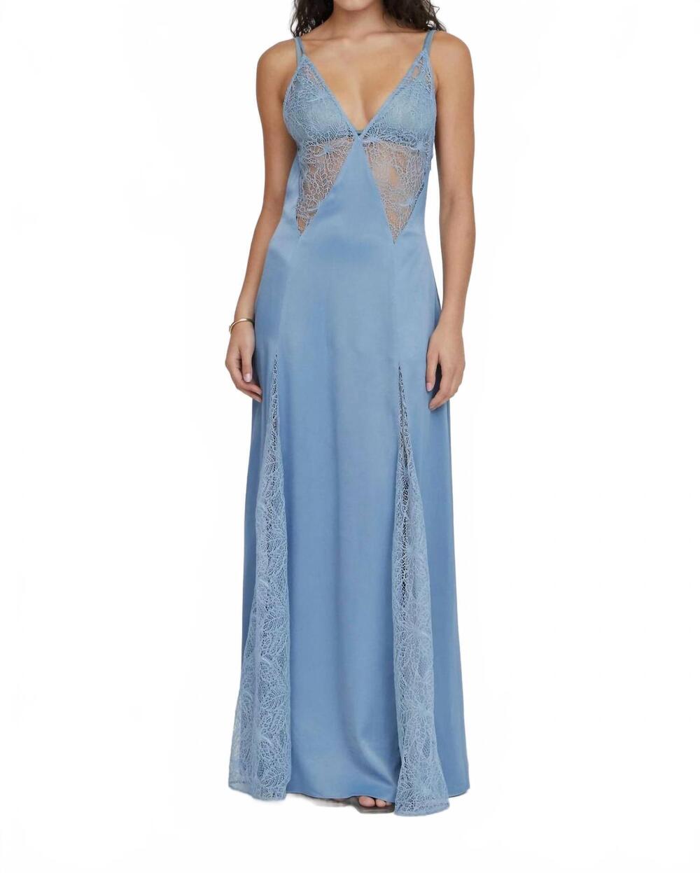 NEW THIRD FORM inhale panel slip dress in baby blue